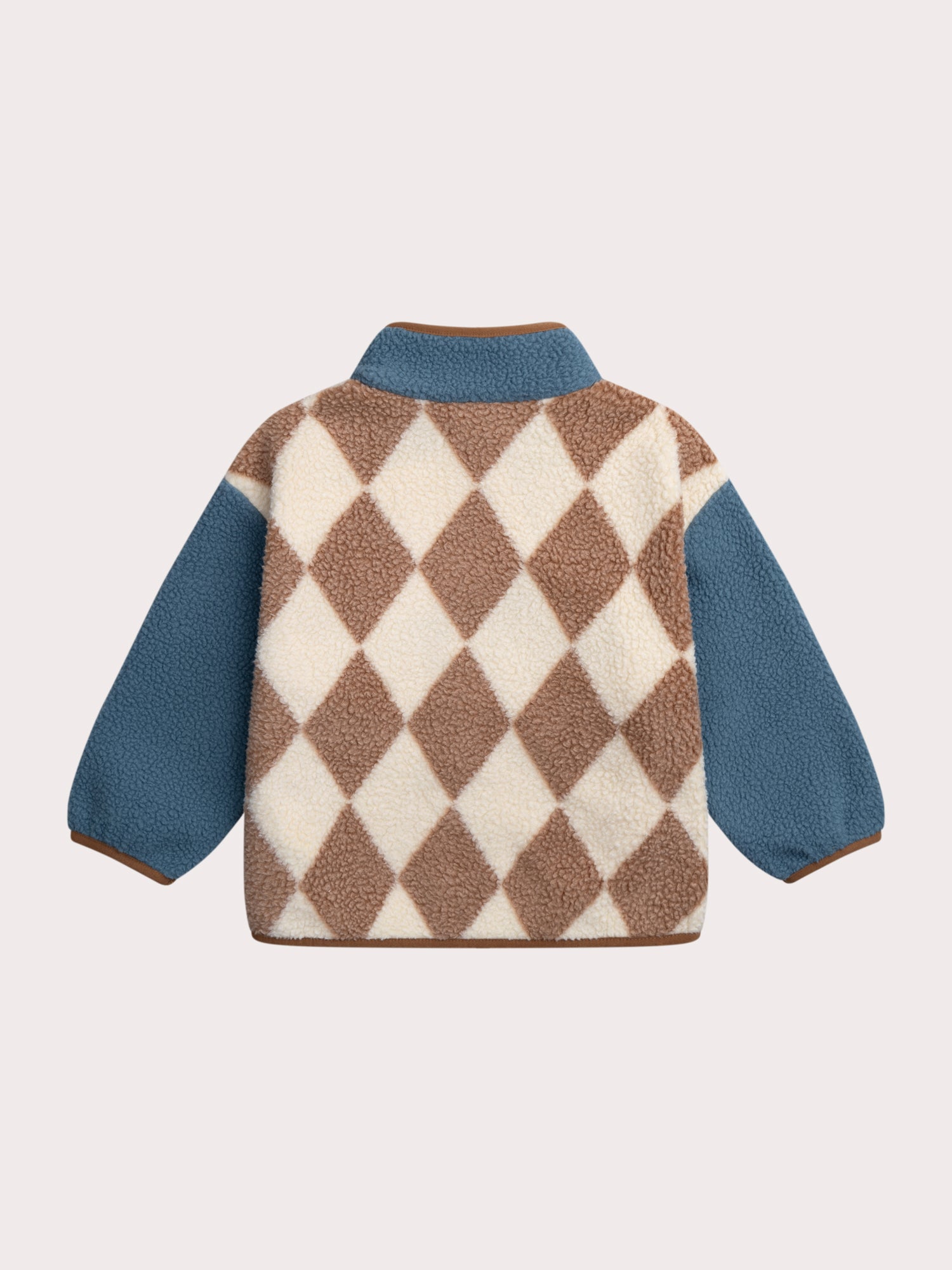 Veste effet mouton à carreaux