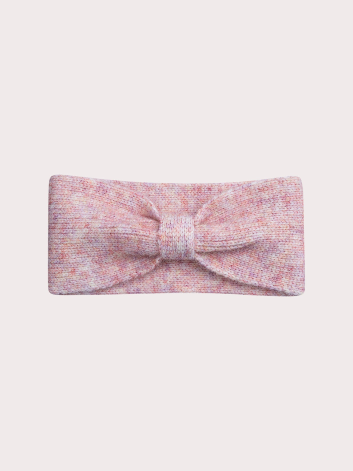 Bandeau en maille rose pour fille