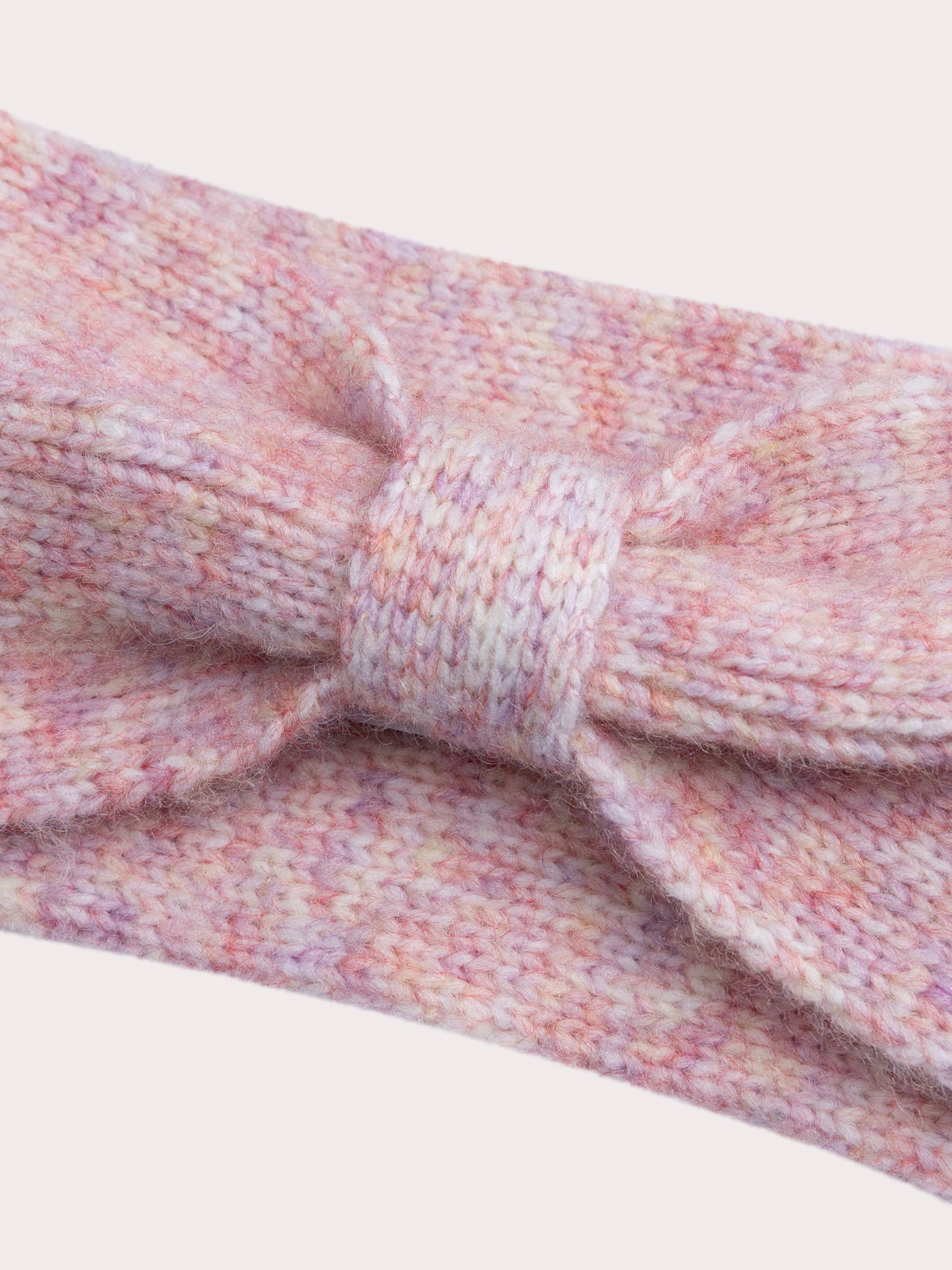 Bandeau en maille rose pour fille