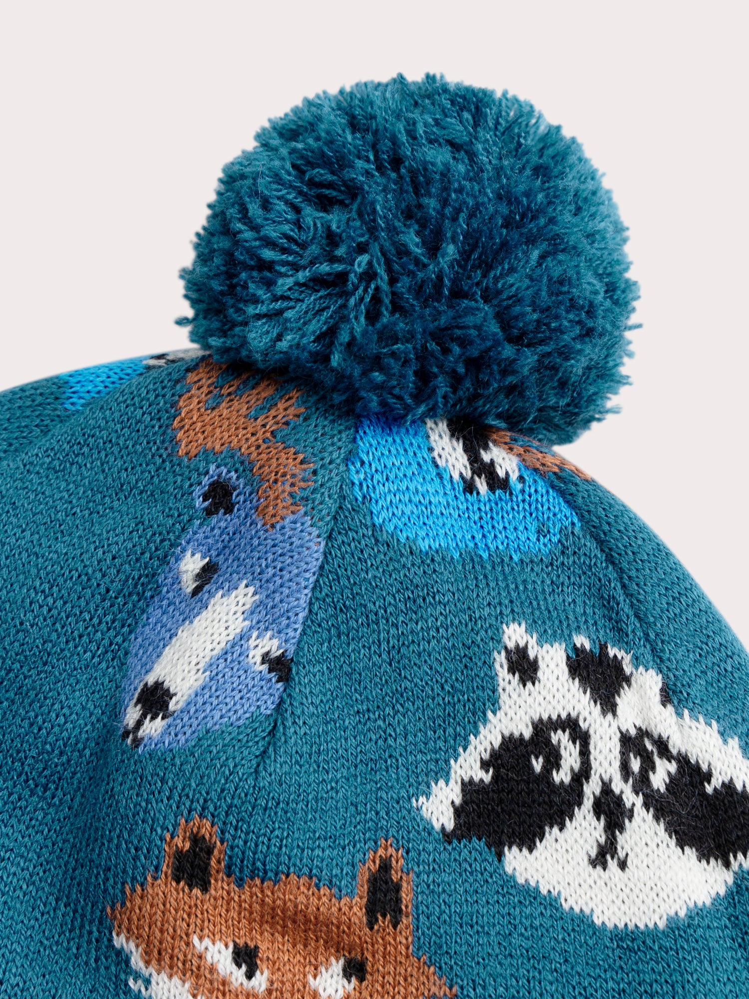 Bonnet bleu motif fantaisie pour garçon