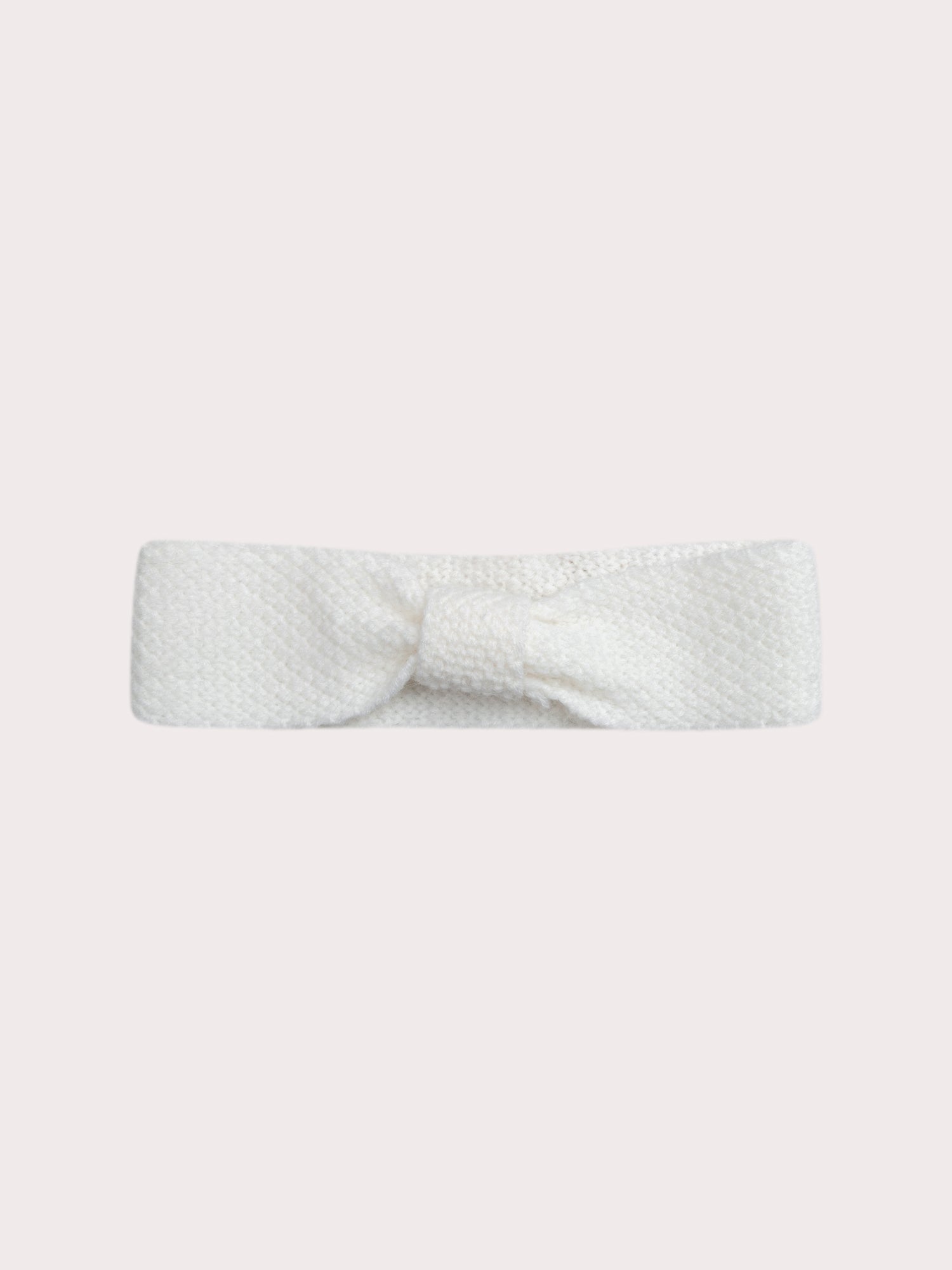 Bandeau en tricot blanc pour bébé fille