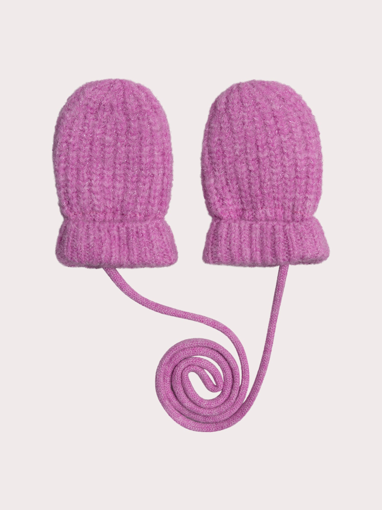 Moufles violet pailleté pour bébé fille